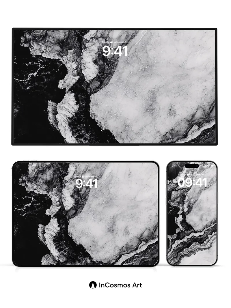 Silent Agate Wallpaper with Deep Veins