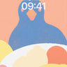 Whimsical Bluebird Wallpaper with Pastel Clouds wallpaper for iPhone, iPad & Mac