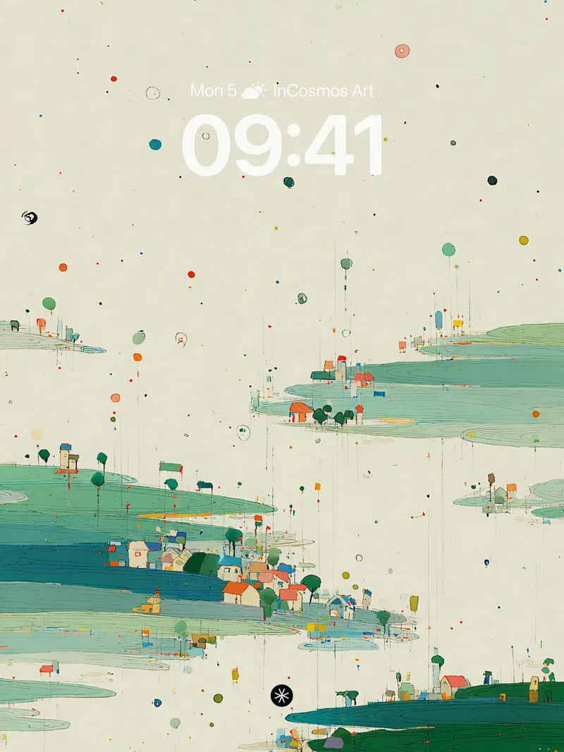 Abstract Landscape Wallpaper 4K for iPhone Lock Screen — digital wallpaper for iPhone, iPad and Mac