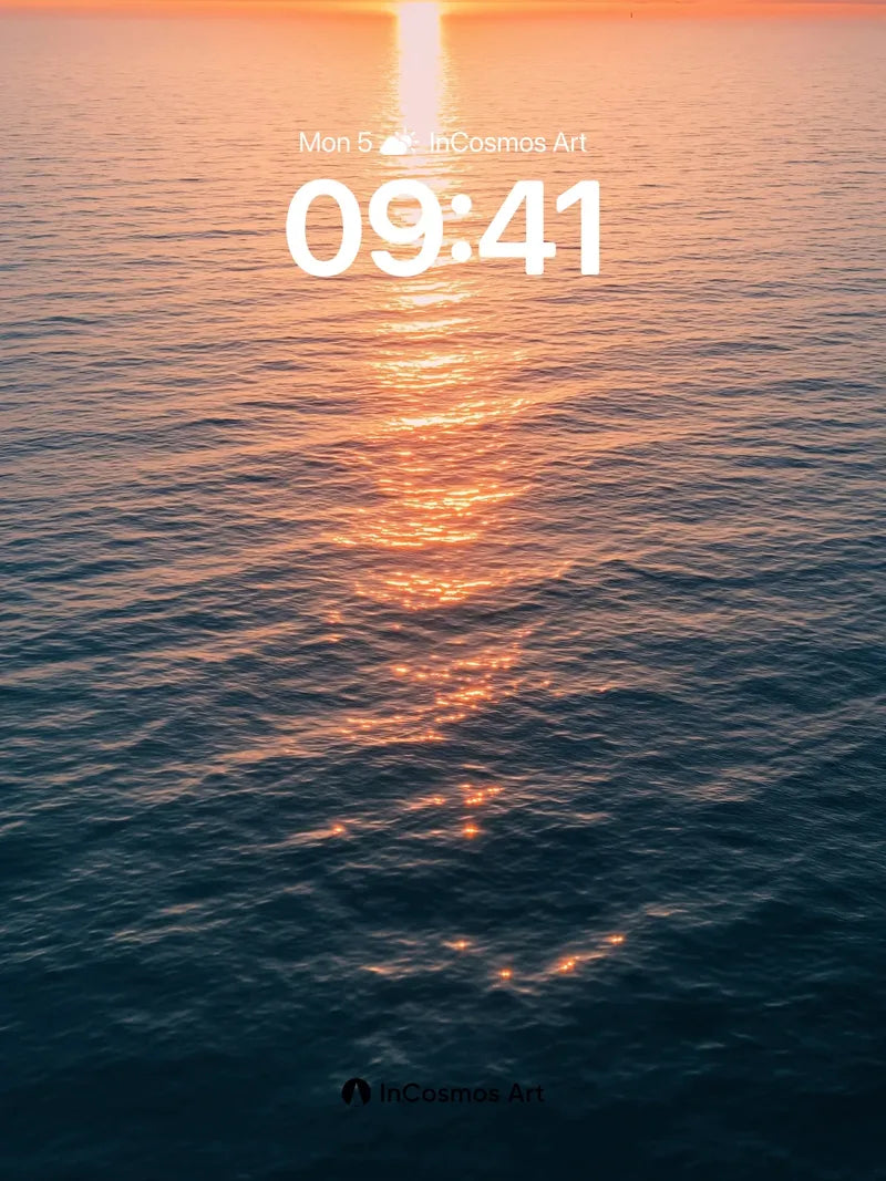 Golden Path Wallpaper with Sunlit Horizon