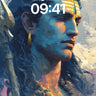 Cerulean Serenity Wallpaper with Divine Horns wallpaper for iPhone, iPad & Mac
