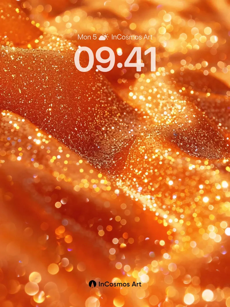 Golden Hush Wallpaper with Sparkling Threads wallpaper for iPhone, iPad & Mac