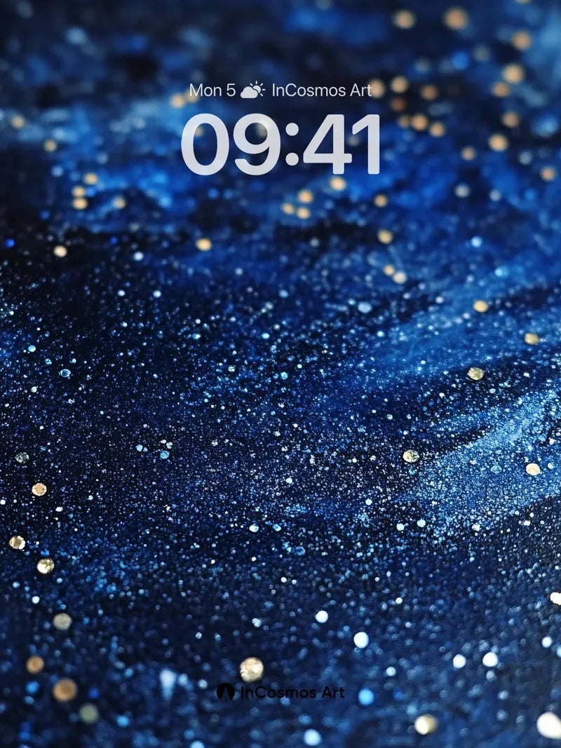 Stellar Drift Wallpaper with Golden Dust wallpaper for iPhone, iPad & Mac