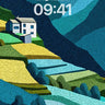 Cobalt Valley Wallpaper with Stitched Light wallpaper for iPhone, iPad & Mac