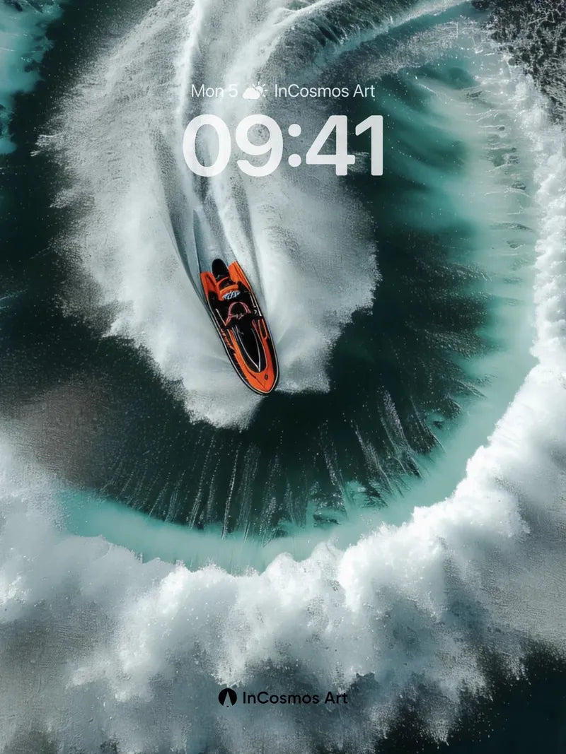 Whirlwind Ocean Wallpaper with Spiral Surge