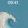 Coastal Breeze Wave Texture Wallpaper