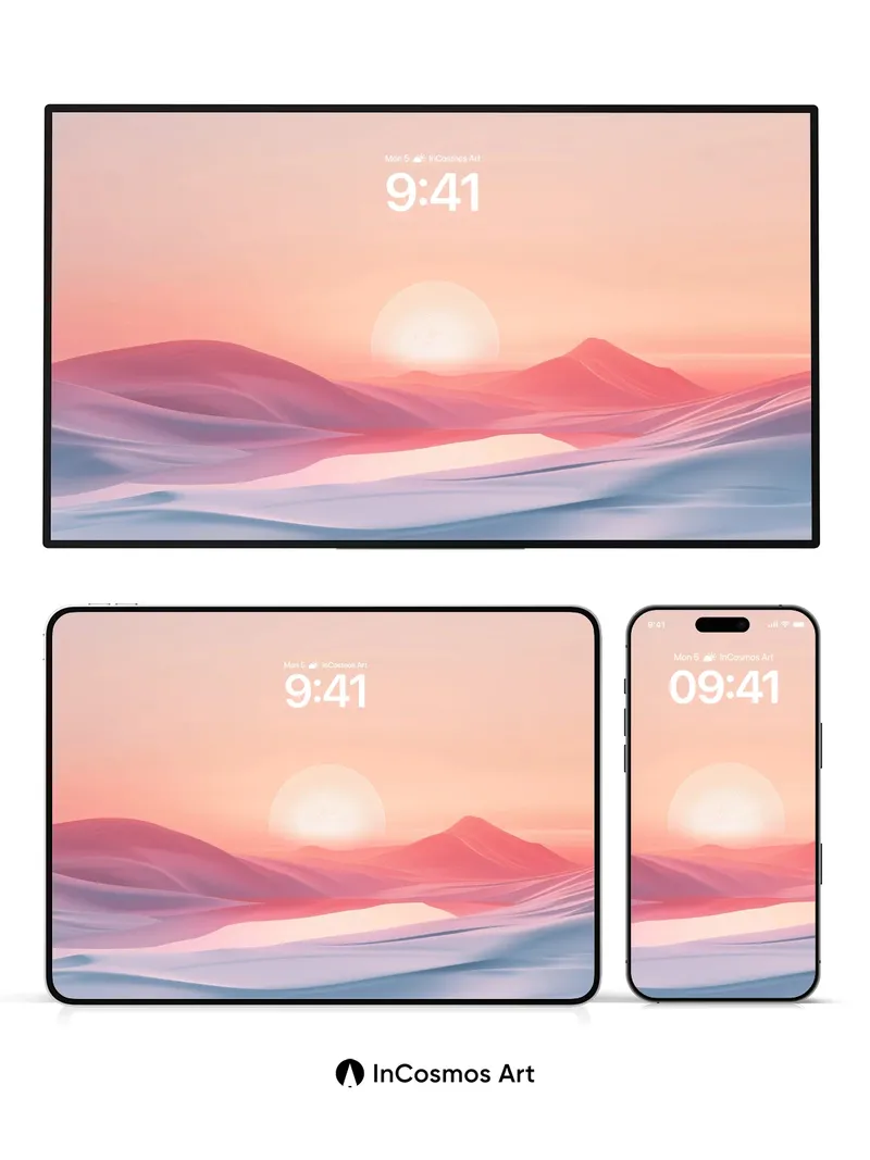 Serenity Dunes Wallpaper with Sunset Hush