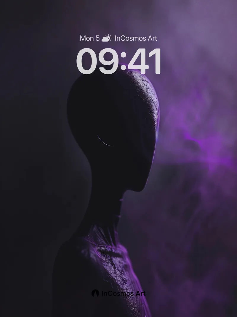 Silent Observer Wallpaper with Violet Haze