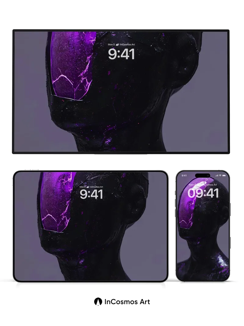 Cracked Voltage Wallpaper with Electric Veil