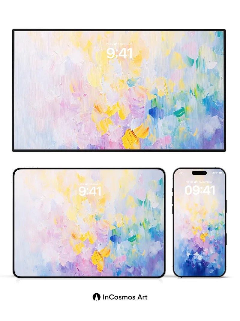 Luminous Bloom Wallpaper with Ethereal Hues