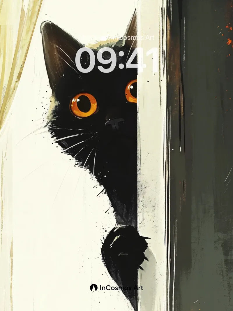 Whispering Shadow Wallpaper with Golden Eyes