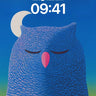 Serene Night Owl Wallpaper with Crescent Moon wallpaper for iPhone, iPad & Mac