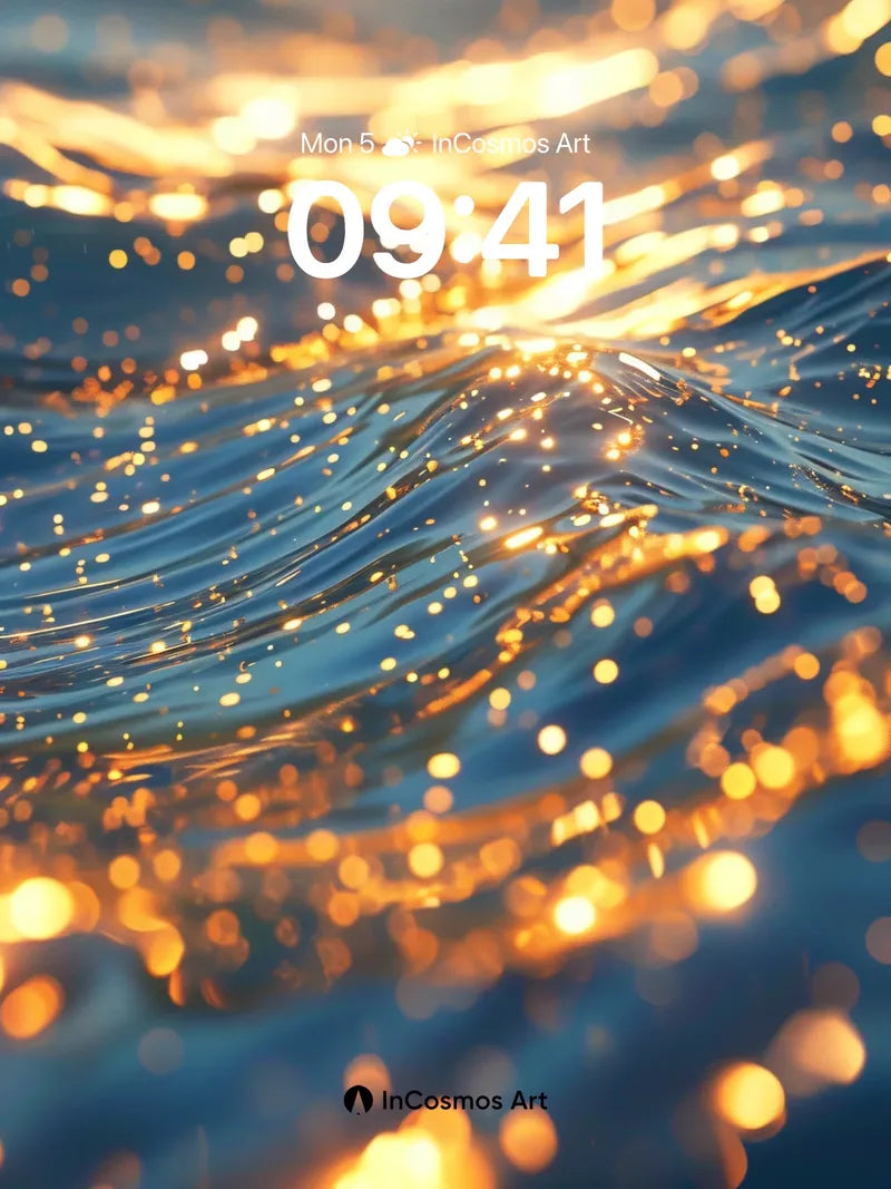 Golden Hush Wallpaper with Liquid Light