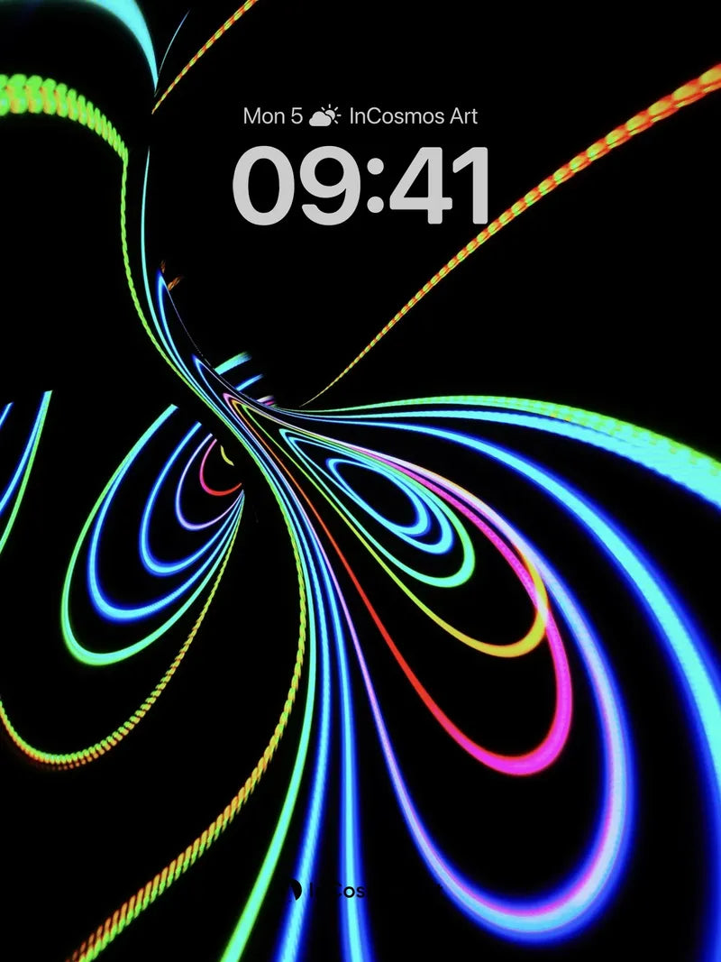 Neon Labyrinth Wallpaper with Electric Veins