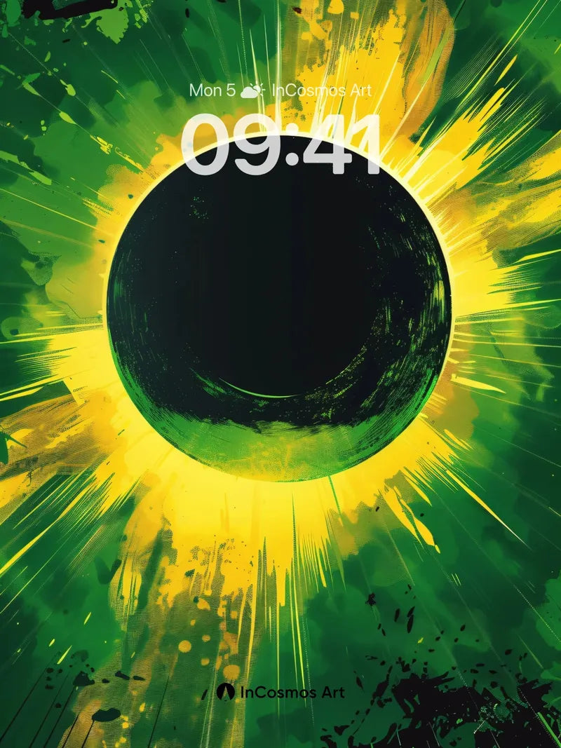 Eclipse Eye Wallpaper with Cosmic Pulse