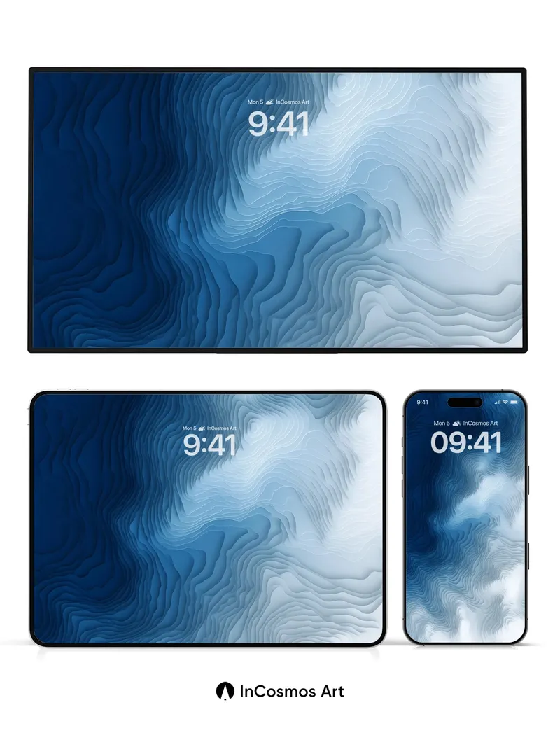 Deep Currents Wallpaper with Whispering Lines