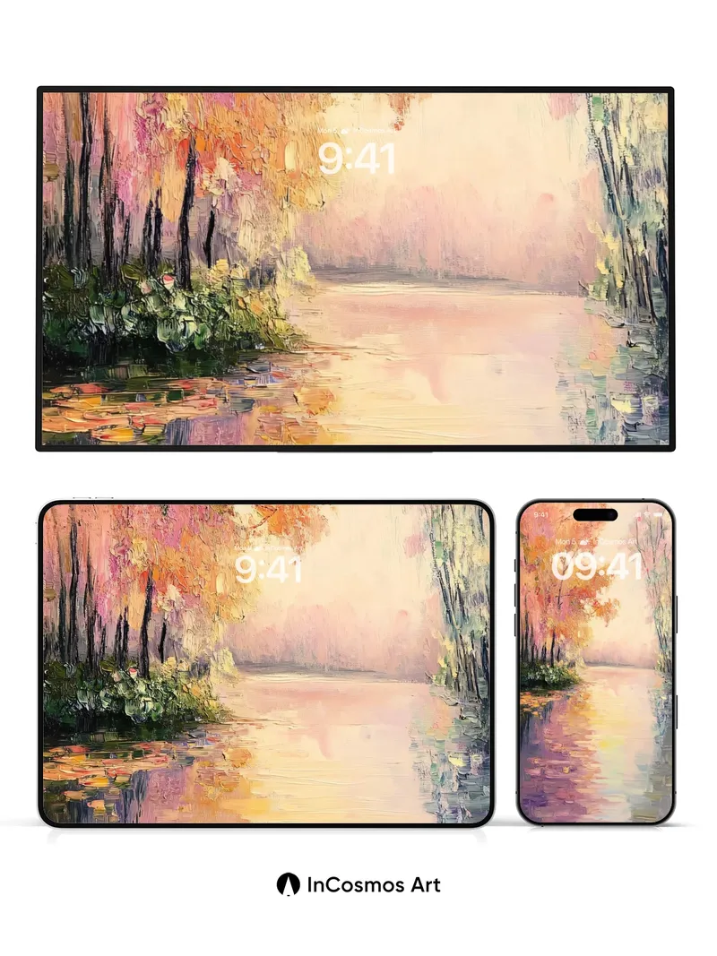 Autumn Hush Wallpaper with Golden Reflections