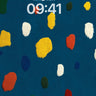 Abstract Dots on Blue Wallpaper wallpaper for iPhone, iPad & Mac