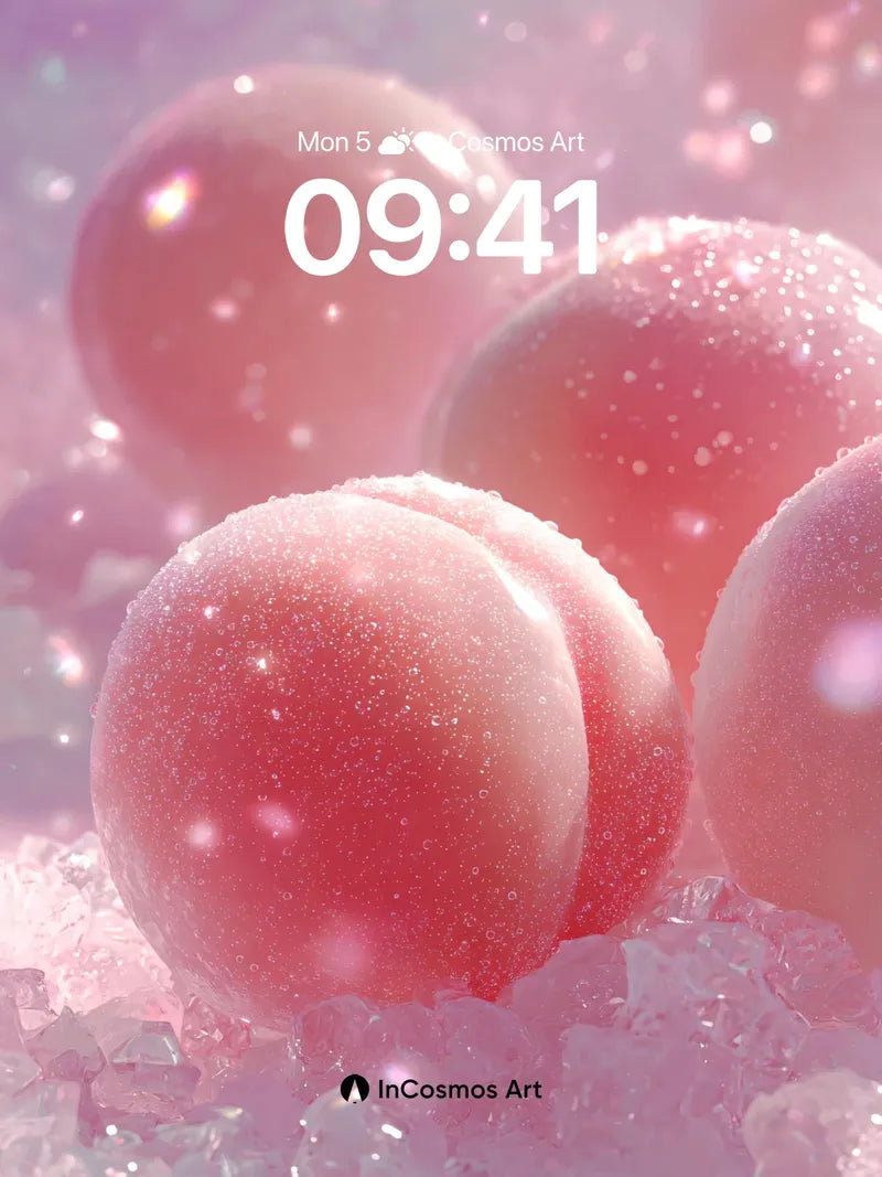 Luminous Pearl Wallpaper with Crystal Frost