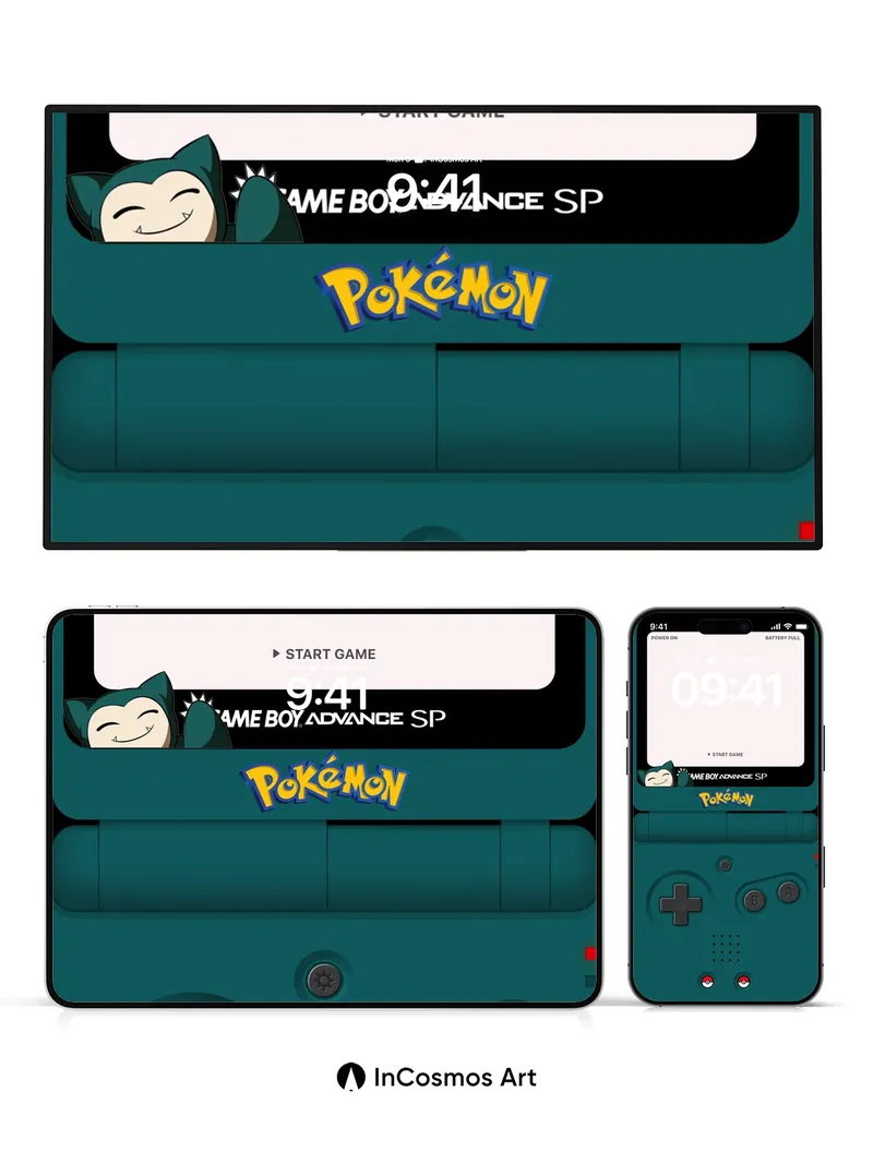 Nostalgic Pixel Glow Wallpaper with Hidden Pokémon