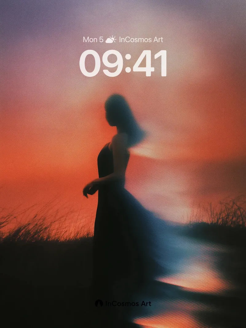 Silhouette Mirage Wallpaper with Sunset Haze wallpaper for iPhone, iPad & Mac
