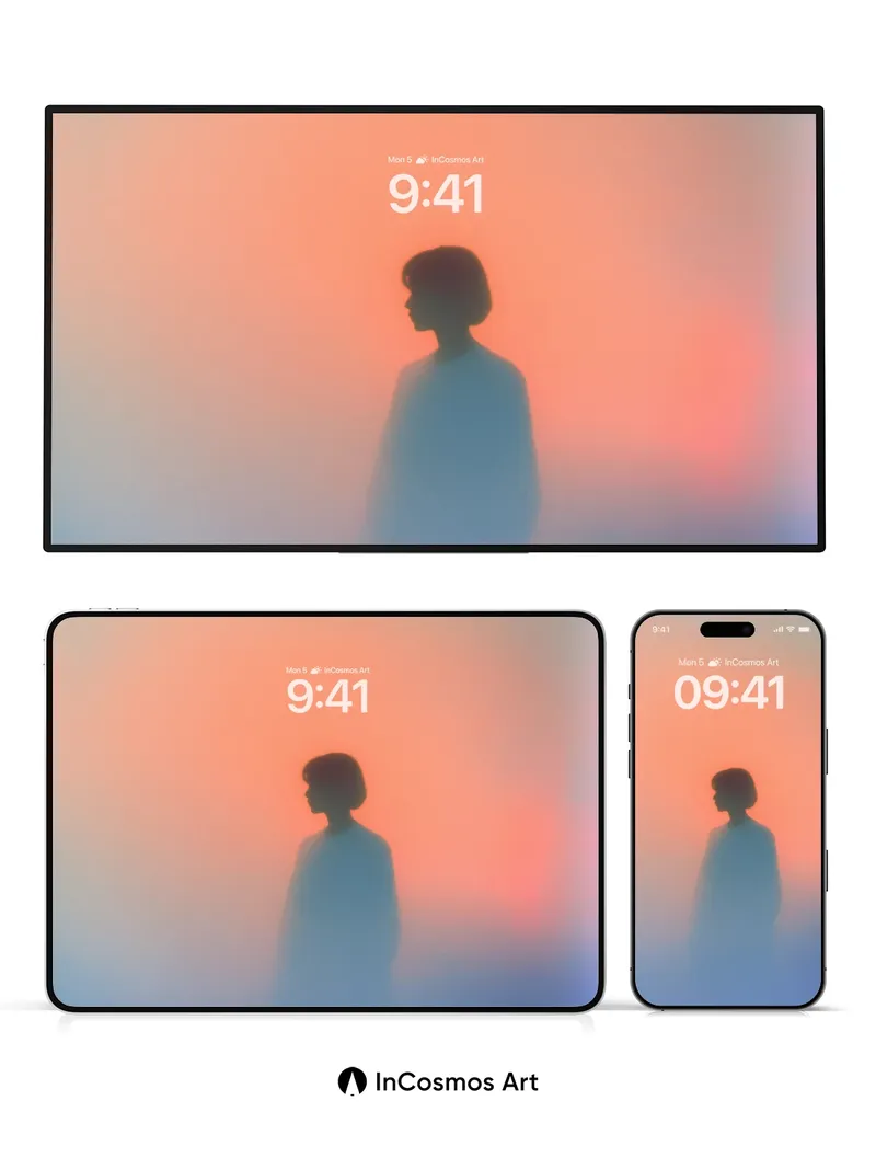Serenity Silhouette Wallpaper with Ethereal Hues