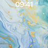 Liquid Sky Wallpaper with Golden Veins wallpaper for iPhone, iPad & Mac
