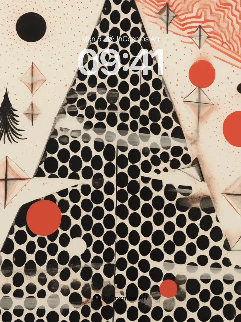 Polka Dot Forest Wallpaper with Geometric Whispers