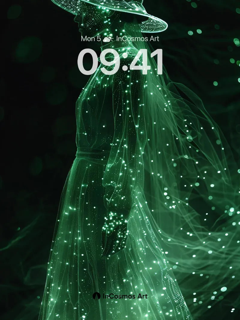 Ember Veil Wallpaper with Digital Drift