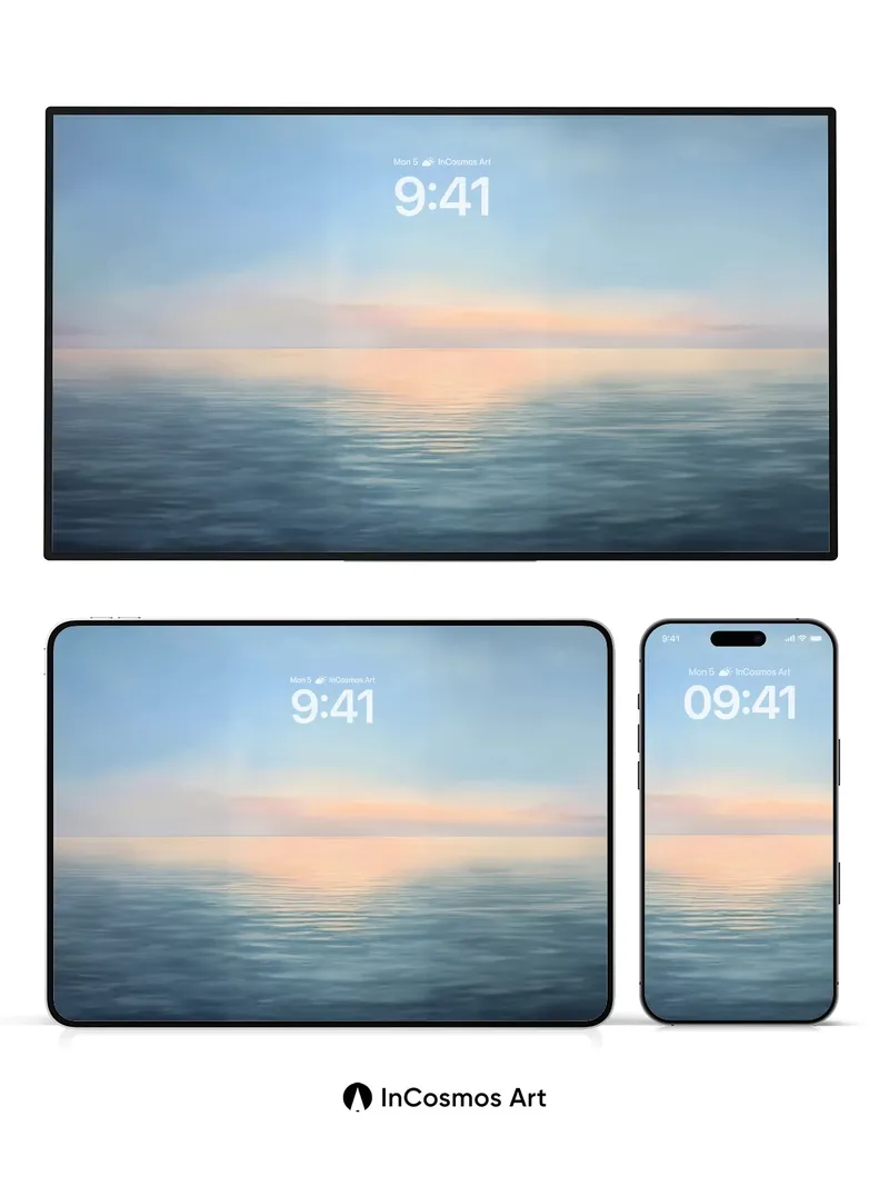 Serenity Horizon Wallpaper with Soft Light Breath