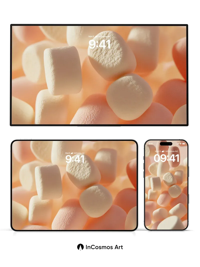 Soft Float Wallpaper with Marshmallow Clouds