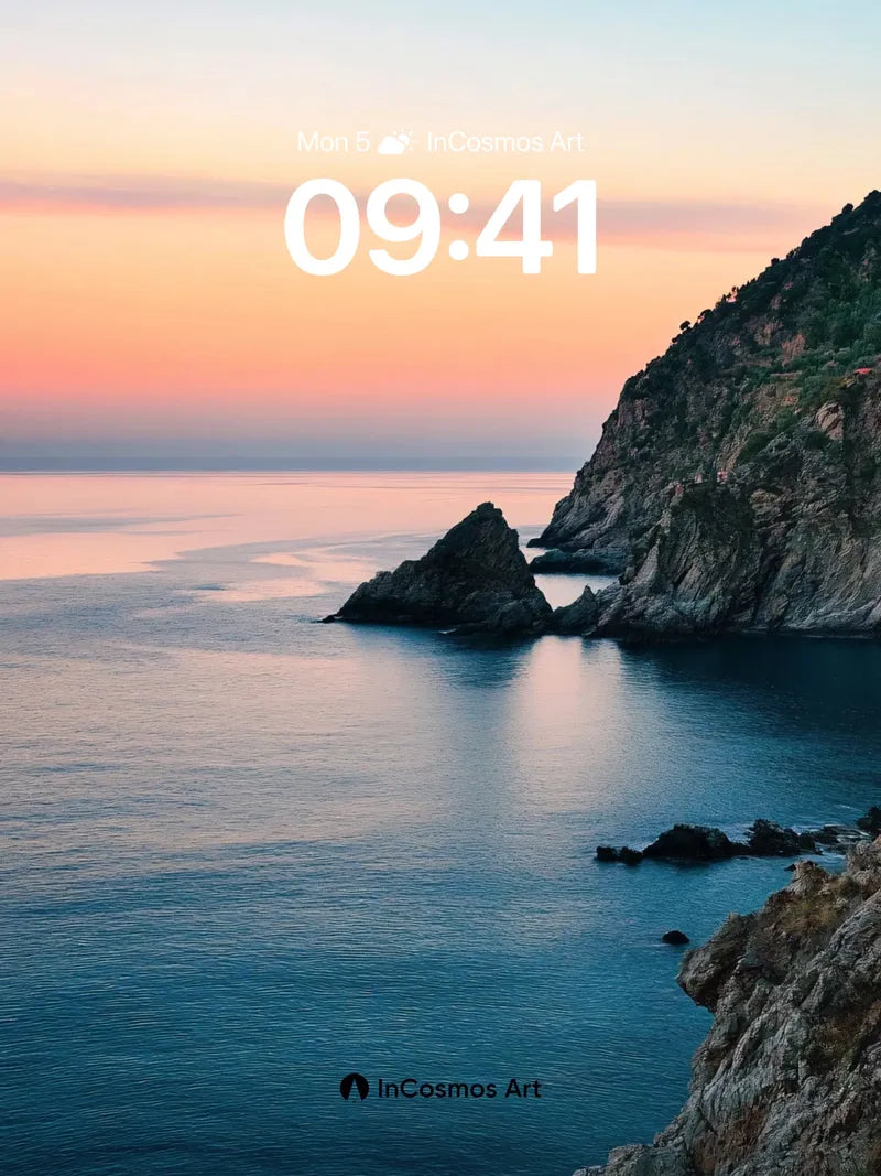 Serenity Stone Wallpaper with Sunset Hush