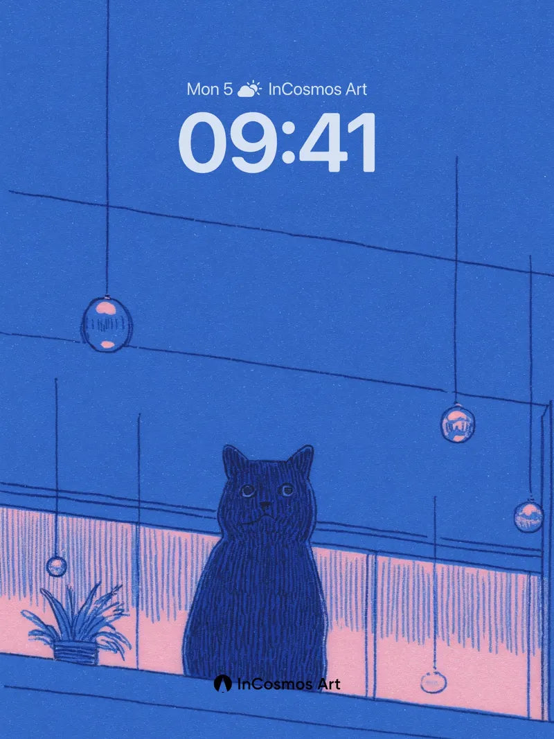 Midnight Whispers Wallpaper with Hanging Orbs