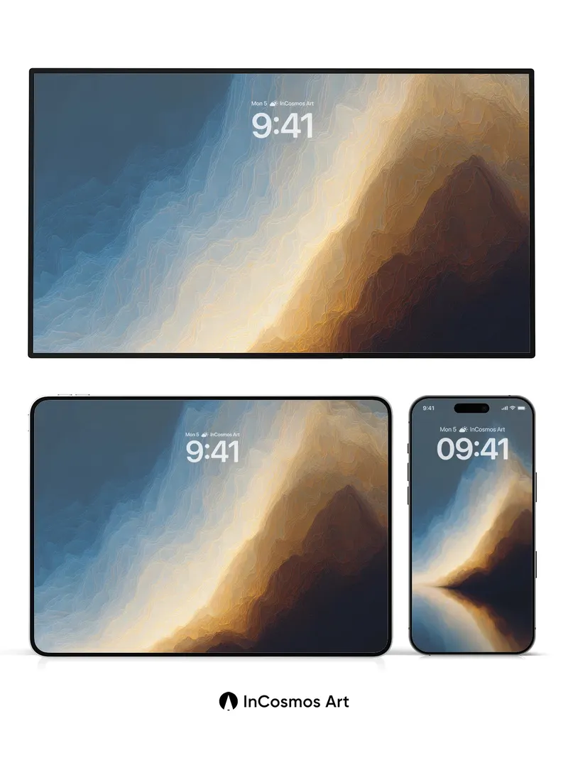 Serenity Peak Wallpaper with Ethereal Light