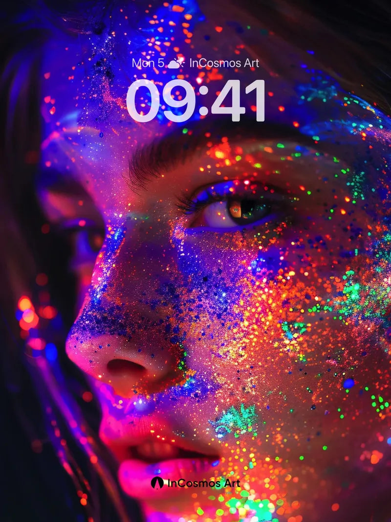 Neon Galaxy Wallpaper with Living Light Dust