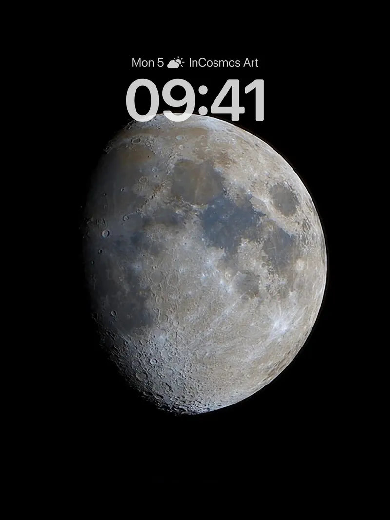 Silent Crater Wallpaper with Lunar Shadows