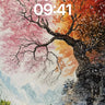 Serenity Path Wallpaper with Dual Seasons wallpaper for iPhone, iPad & Mac