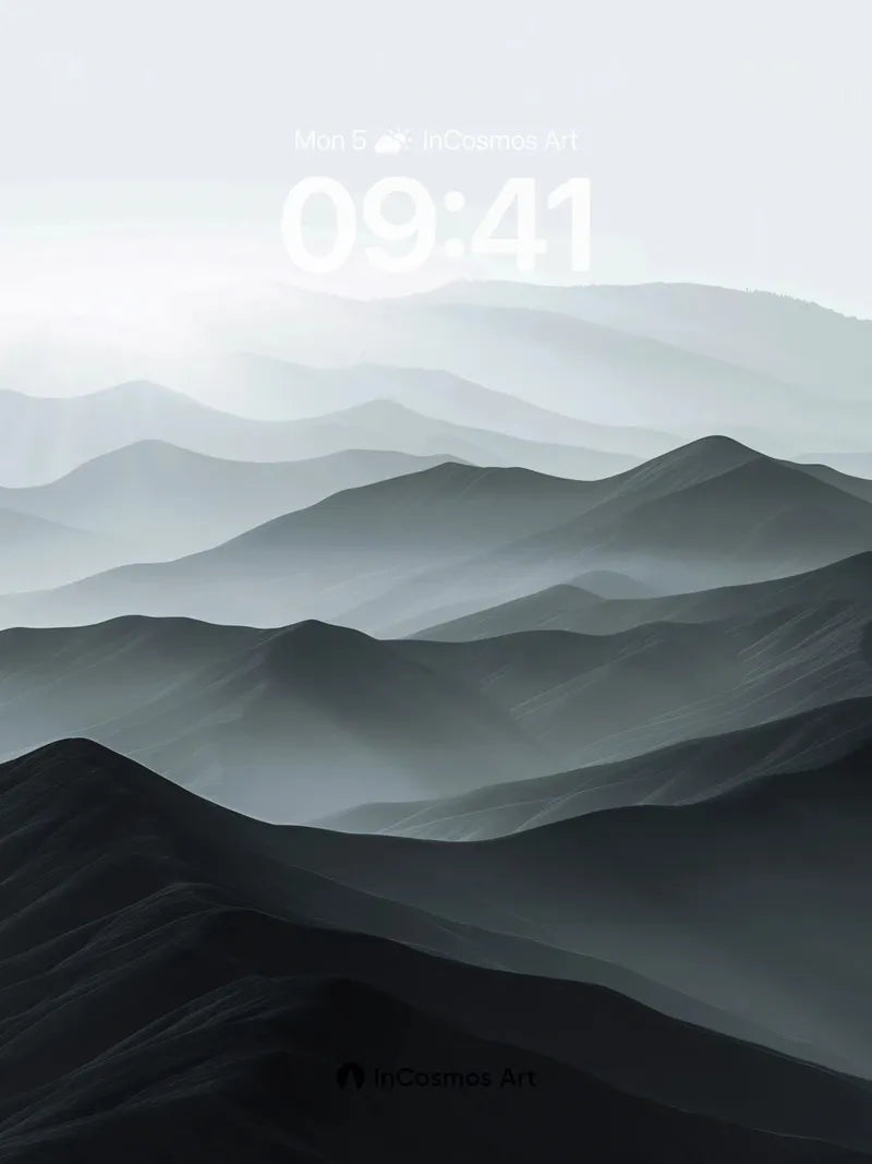 Mist Veil Wallpaper with Silent Peaks