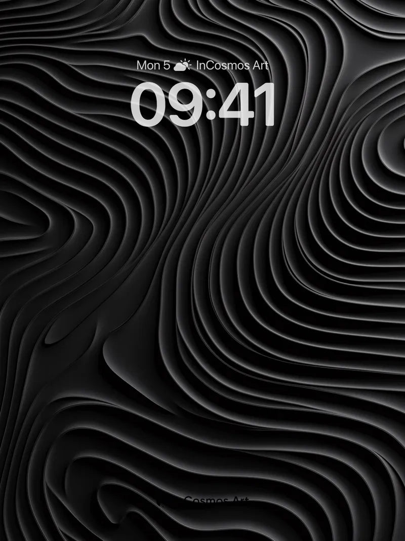 Sculpted Shadow Wallpaper with Undulating Lines