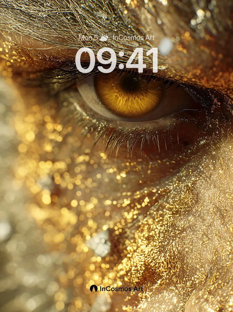 Golden Veil Wallpaper with Living Dust wallpaper for iPhone, iPad & Mac