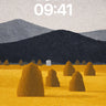 Silent Watcher Wallpaper with Golden Fields wallpaper for iPhone, iPad & Mac