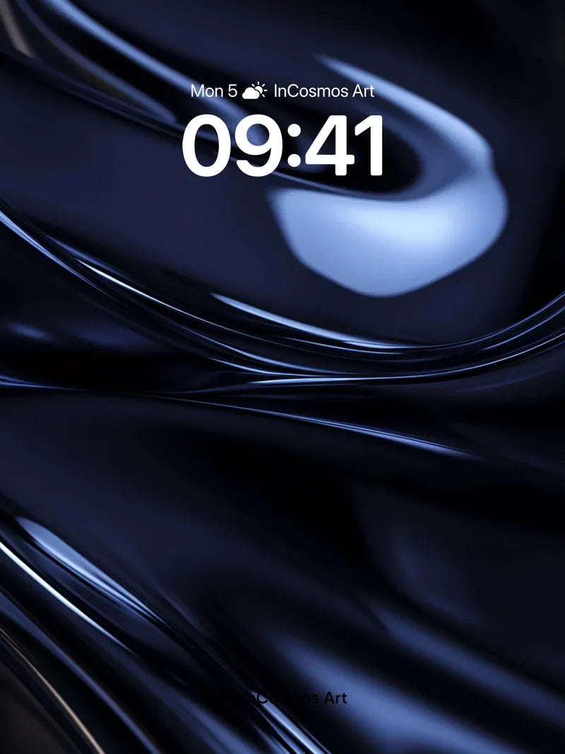 Midnight Fluid Wallpaper with Liquid Light