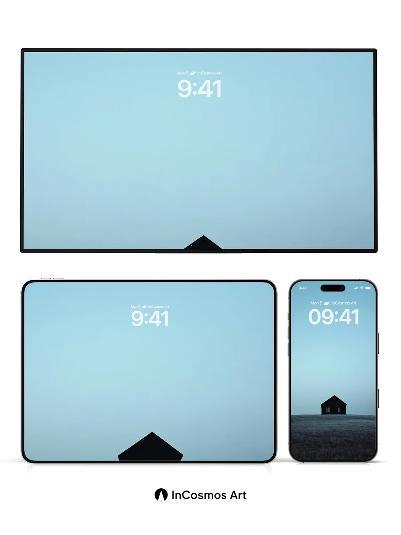 Solitary Silence Wallpaper with Frost-Kissed Horizon