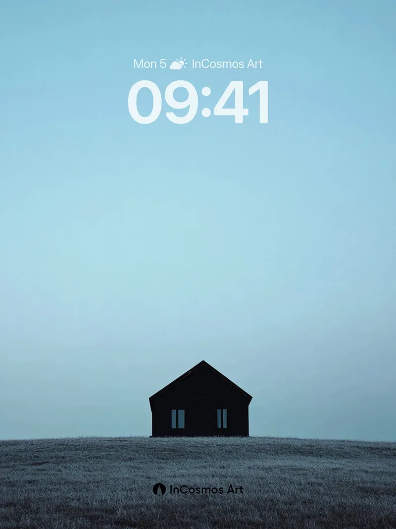 Solitary Silence Wallpaper with Frost-Kissed Horizon