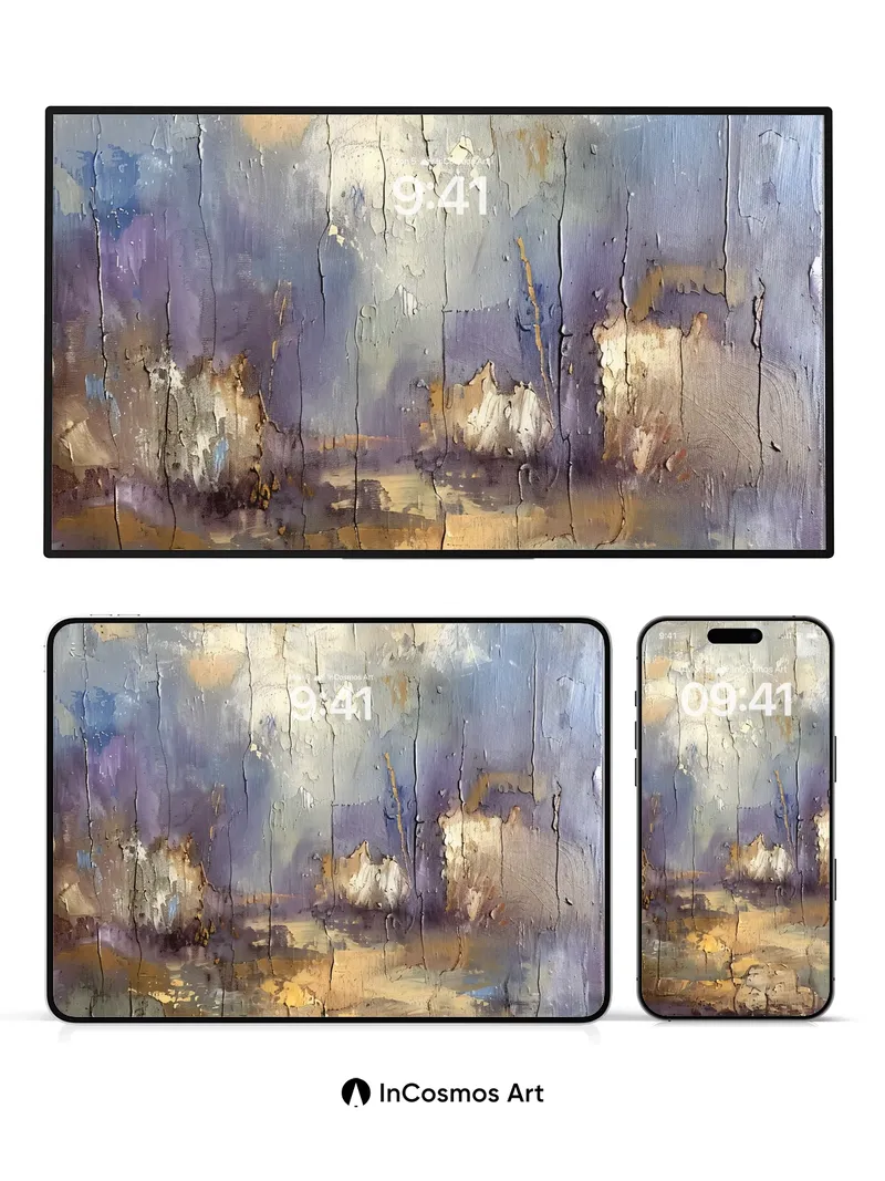 Whispering Canvas Wallpaper with Cracked Light