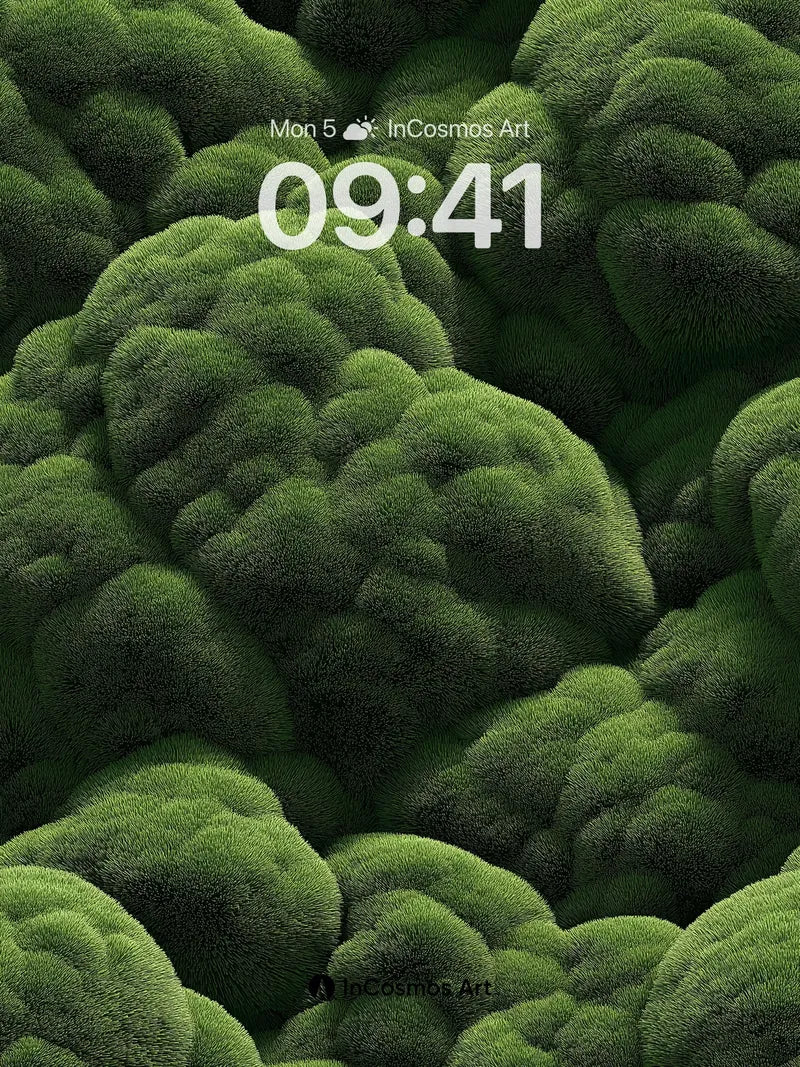 Emerald Breath Wallpaper with Living Moss