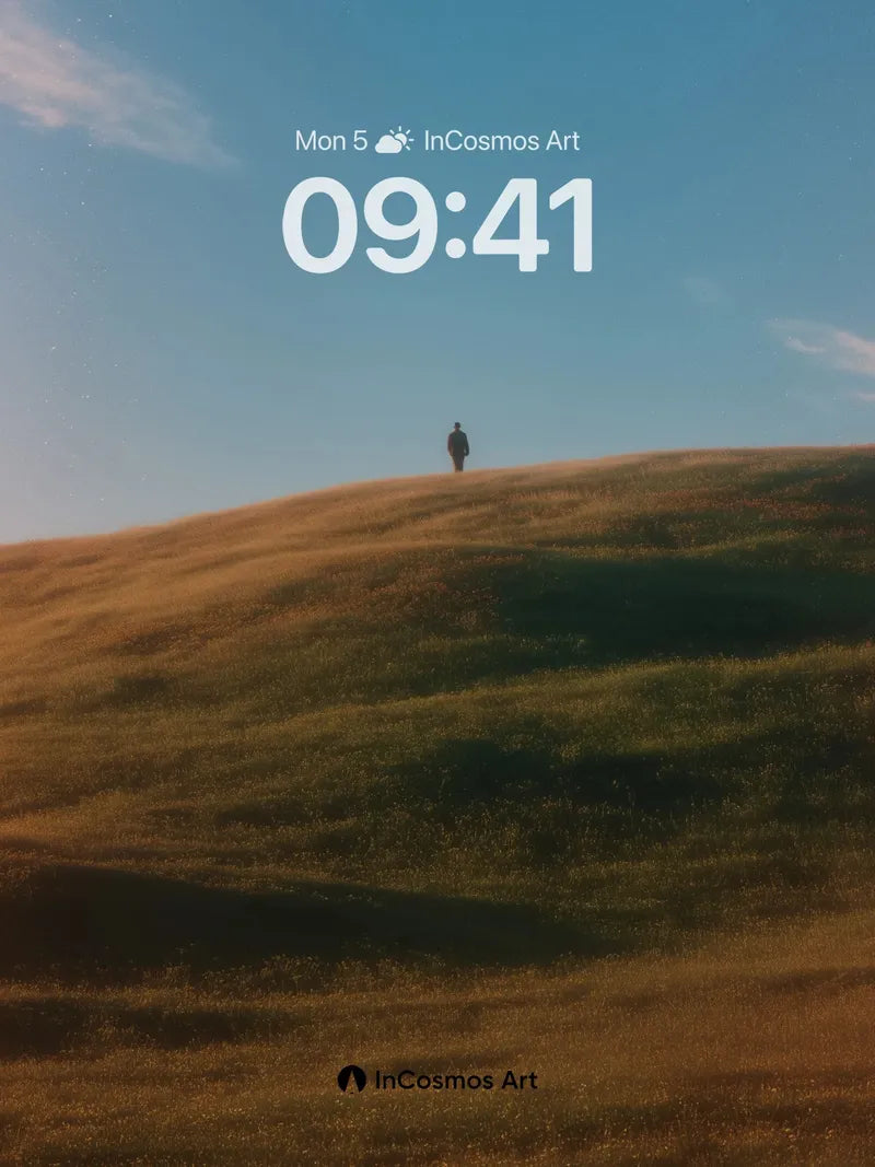 Solitary Horizon Wallpaper with Golden Hush wallpaper for iPhone, iPad & Mac