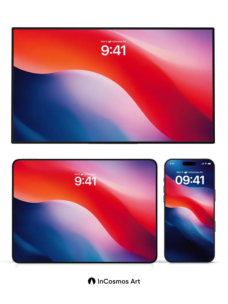 Luminous Wave Wallpaper with Ethereal Flow