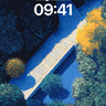 Nocturnal Path Wallpaper with Golden Light Veil wallpaper for iPhone, iPad & Mac