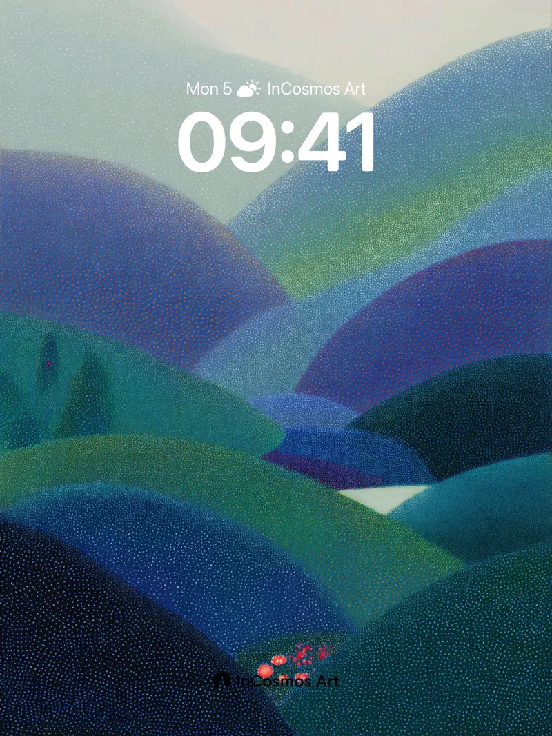 Mystic Ridge Wallpaper with Polka-Dot Hues